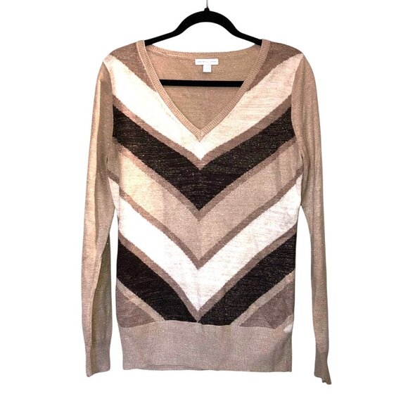 NEW YORK & CO.-. WOMENS LONG SLEEVE V-NECK PULLOVER SWEATER SIZE MEDIUM - Picture 1 of 6
